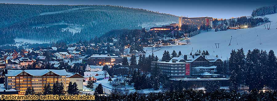 Urlaub ber Weihnachten am Fichtelberg. Winterurlau bim Luftkurort Oberwiesenthal im Erzgebirge.