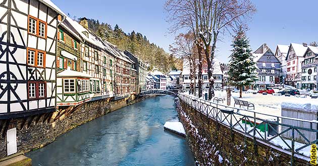 Urlaub über Weihnachten in Monschau, Weihnachtsurlaub in der Nordeifel im Dreiländereck Deutschland – Belgien – Niederlande