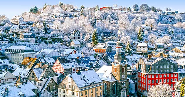 Urlaub über Weihnachten in Monschau, Weihnachtsurlaub in der Nordeifel im Dreiländereck Deutschland – Belgien – Niederlande