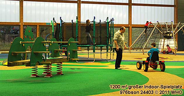 1200 m Indoor-Spielplatz beim Urlaub ber Ostern in Unterfranken. Familien-Oster-Arrangement in Bad Kissingen an Frnkischer Saale und Rhn in Franken.